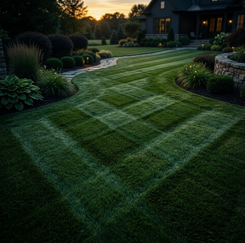 Detailed landscaping work